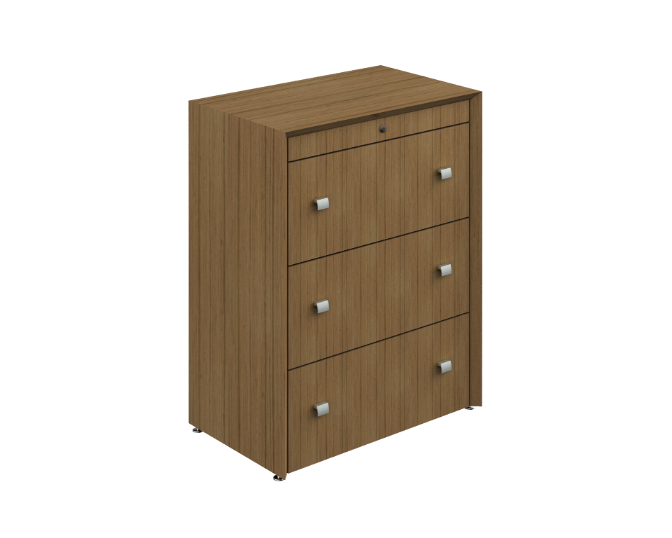 3-Drawer file 31 x 19.5 x 41" Contempo
