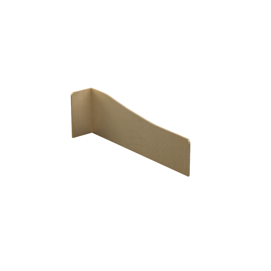 [GAK833TMLBP04PL00] Peninsula L group screen 55 x 15.5 x 11.5" TML Cyber (Cherry, En Polvo Negro)