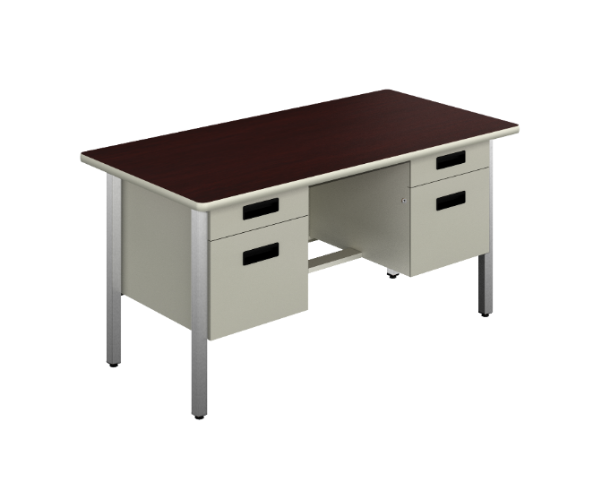 [GAO220180BP04LL02] Escritorio 4 Gavetas 180 x 75 x 75 cm Concord (Cherry, Beige)