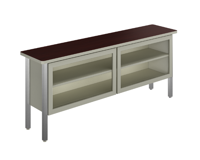 [GAO531180CVBP04LL02] Credenza c/Puertas de Vidrio 180 x 40 x 75 cm Concord (Cherry, Beige)