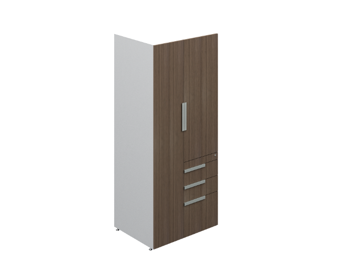 [GBG463180LBP43PL26] Wardrobe/Storage cabinet 30 x 24 x 71" G Connect (Izquierdo, Baja Presion Storm Gray, En Polvo Gris RM)