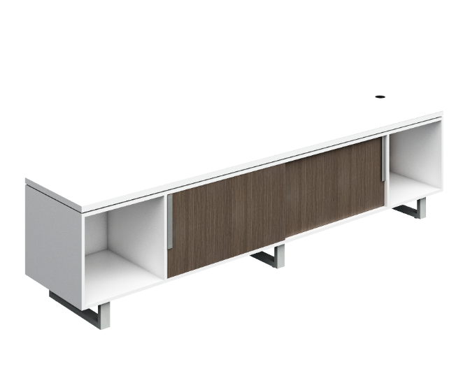 [GBG537240CN19PL00] Credenza 2 Puertas Corredizas Centrales 240 x 52 x 60 cm G Connect CN (Silver Apricot, En Polvo Negro)