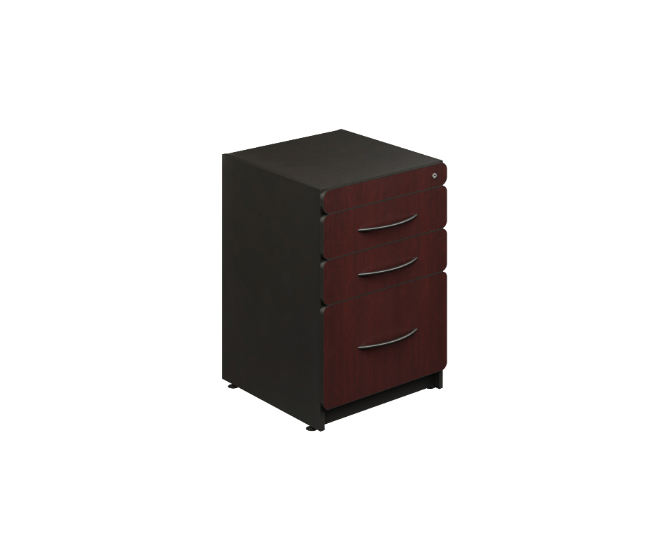 [GBS310BP04BP00] Pedestal 3 Gavetas 48 x 50 x 71 cm Spazio (Cherry, Baja Presion Negro)