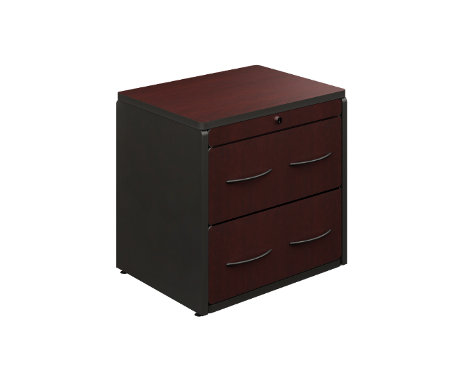 [GBS350BP04BP00] Archivero Hor. 2 Gavetas 77 x 58.8 x 74 cm Spazio (Cherry, Baja Presion Negro)
