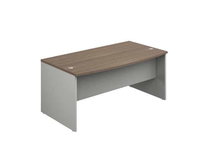 [GBR225180BP30BP10] Escritorio Curvo 180 x 90 x 75 cm Prime (Oxford, Baja Presion Silver)