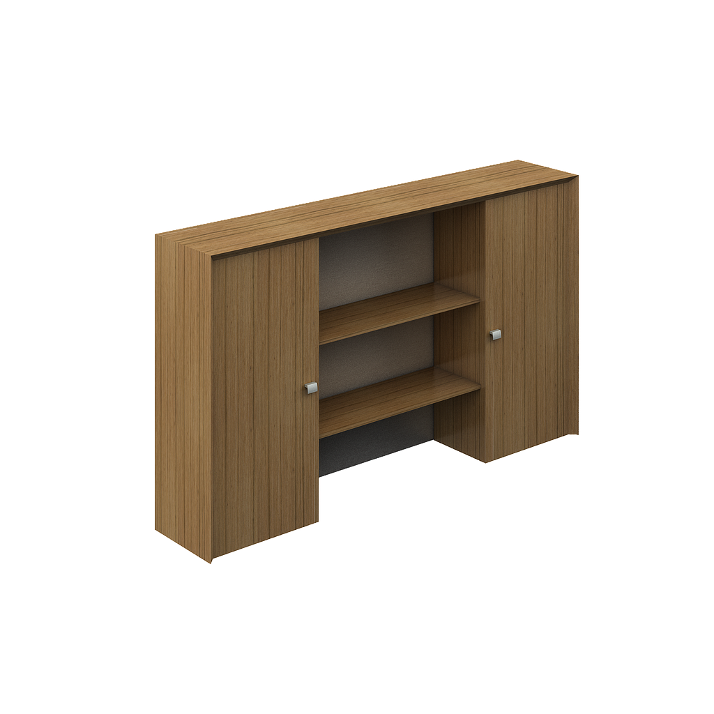 [GCC470180SVCN19] 2-Door (veneer) hutch 71 x 15.5 x 41" Contempo (Silver Apricot)