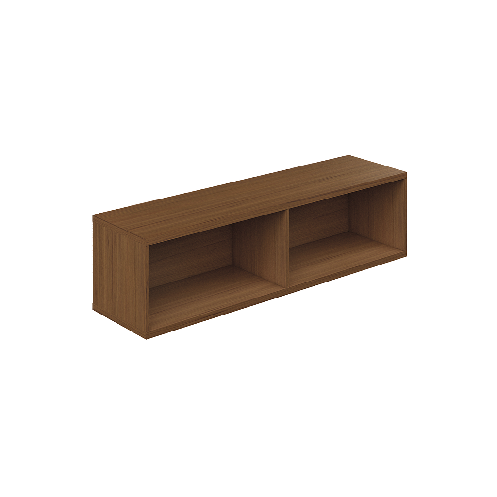 [GAM466150BP04PL00] Librero Abierto Suspendido Sobre Cub. 150 x 40 x 40 cm p/Mesa Multi BP (Cherry, En Polvo Negro)