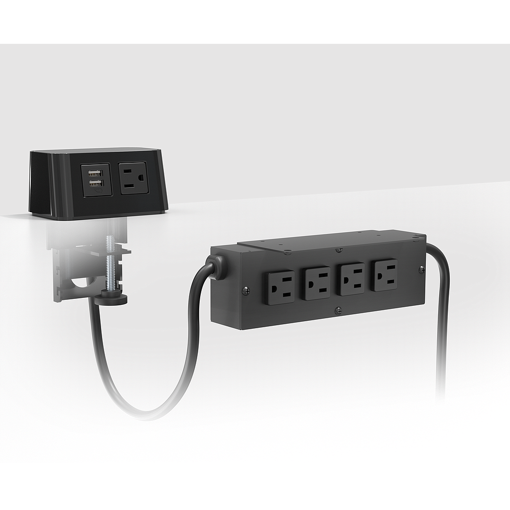 [BE05451-A117F] Hydra Standard, 4 Puertos, Cable Curly, Burele, (Fog)