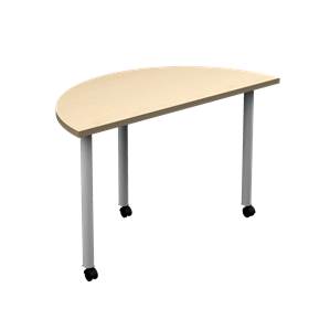 [GBU504120BP30PL00] Mesa Medio Circulo 120 x 60 x 75 cm Urban (Oxford, En Polvo Negro)