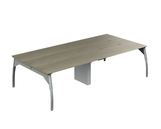 [GAM587300FAP16PL00] Mesa Final Multi Pata Ajustable 150 x 150 cm AP (Cherry Walnut, En Polvo Negro)