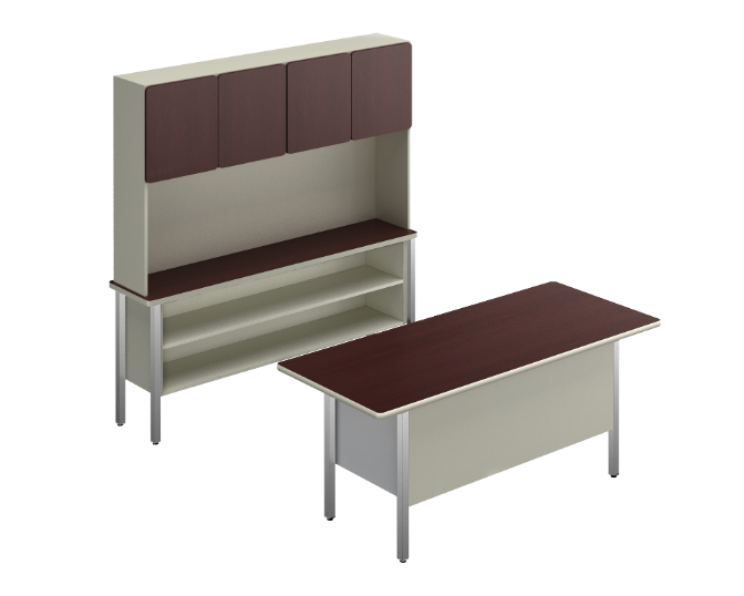 [GAO120CVBP04LL02] Executive group 72 x 81 x 36" Concord (Con Vidrio, Cherry, Beige)