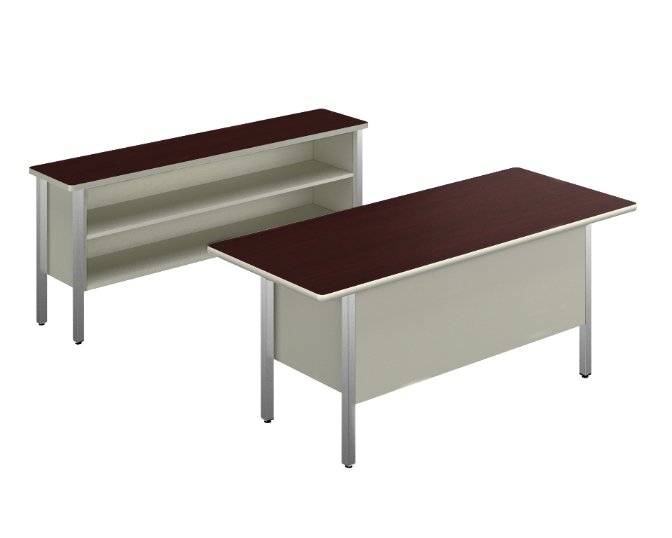 [GAO130CVBP04LL02] Semi executive group 60 x 81 x 36" Concord (Con Vidrio, Cherry, Beige)