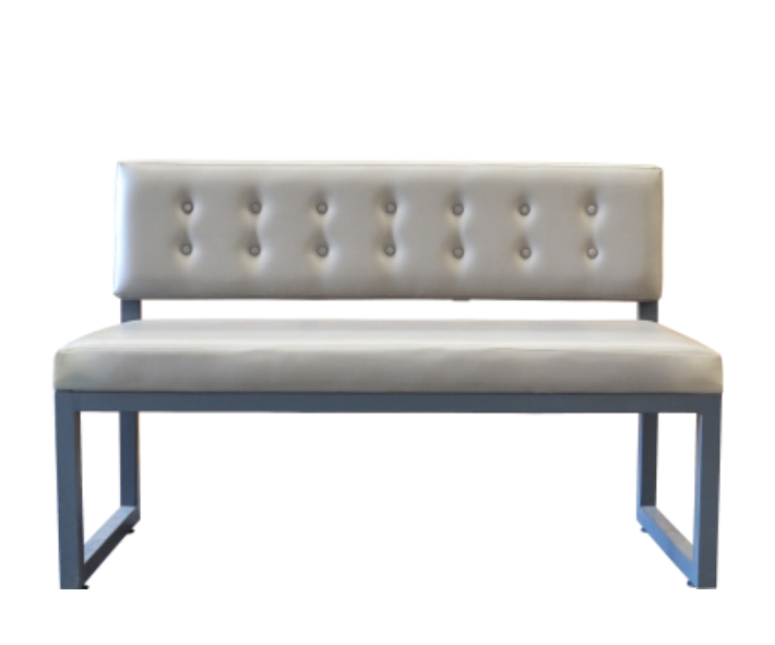 [GDBE730120FM09PT01] Discovery bench w/tufted backrest 48" (Tactopiel Maglia Sage, Aluminio)