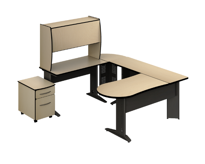 [GAK120TMLM28BP04PL00] Peninsula U group 28MM 67 x 86.5 x 61" TML Cyber (Cherry, En Polvo Negro)