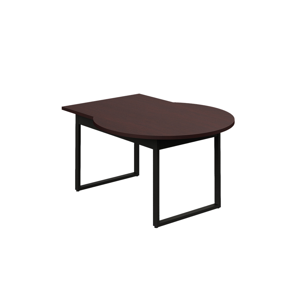[GDVE573150BP04PL00] Mesa Colaborativa Tipo P 150 x 120 cm Venti BP (Cherry, En Polvo Negro)