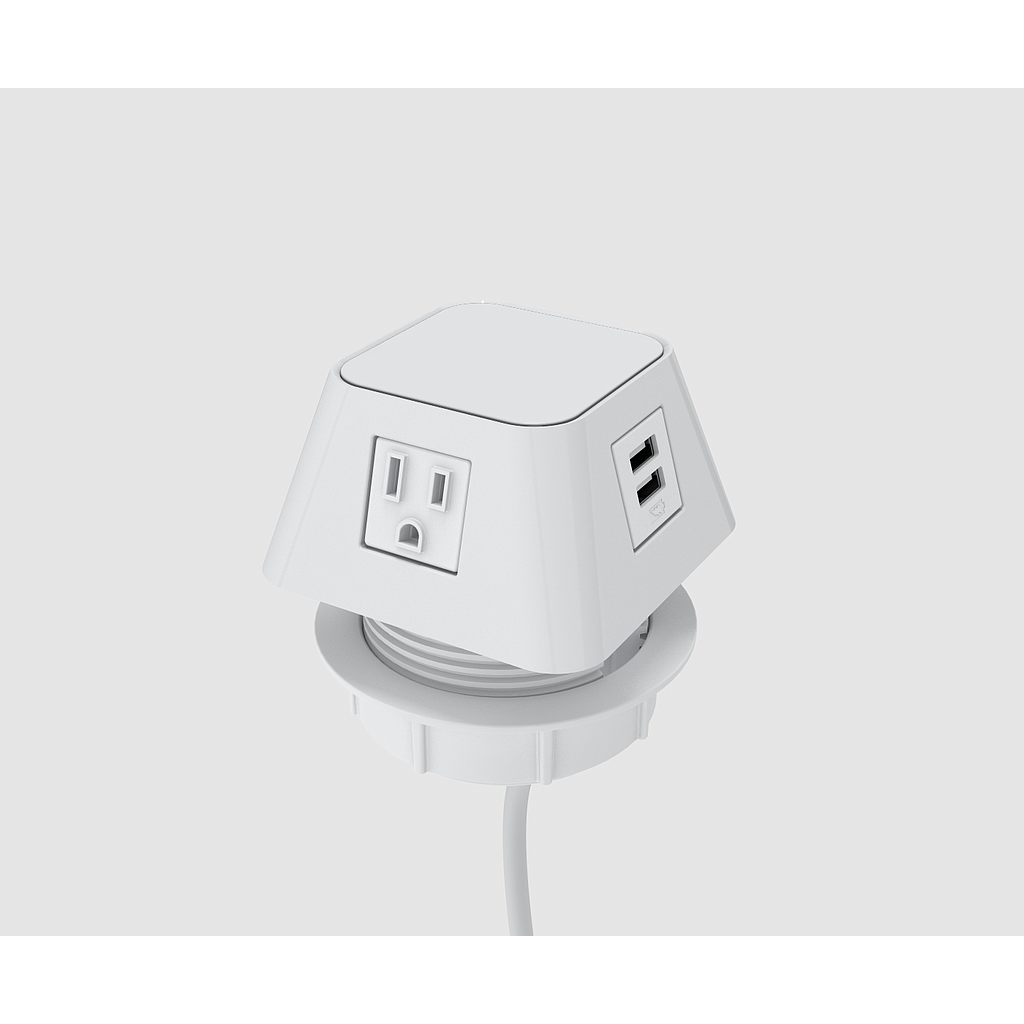 Multicontacto Moire 3 Tomas/1 USB A+C 180 cm