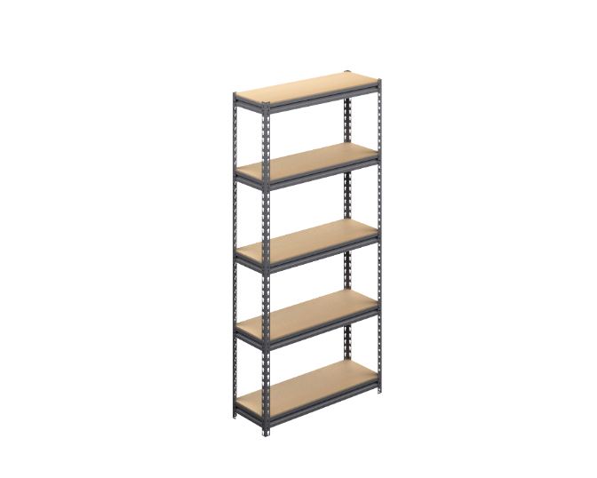 [GAA705LL00] MDF shelf rack 34 x 12 x 71" (Negro)