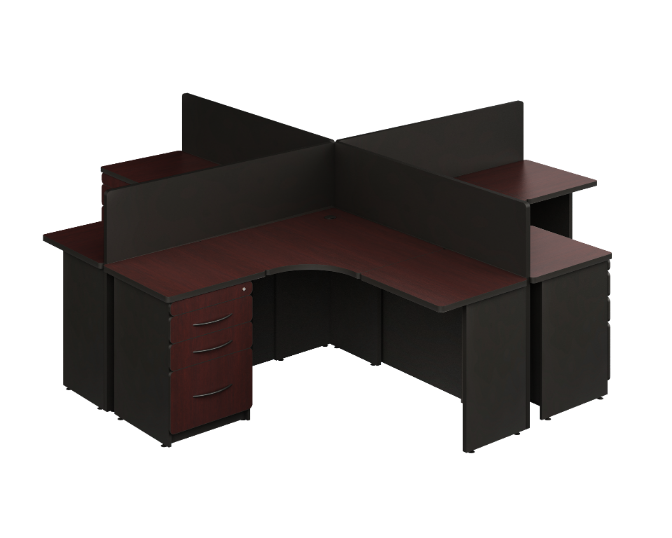 4 User station 119 x 119 x 43" Spazio