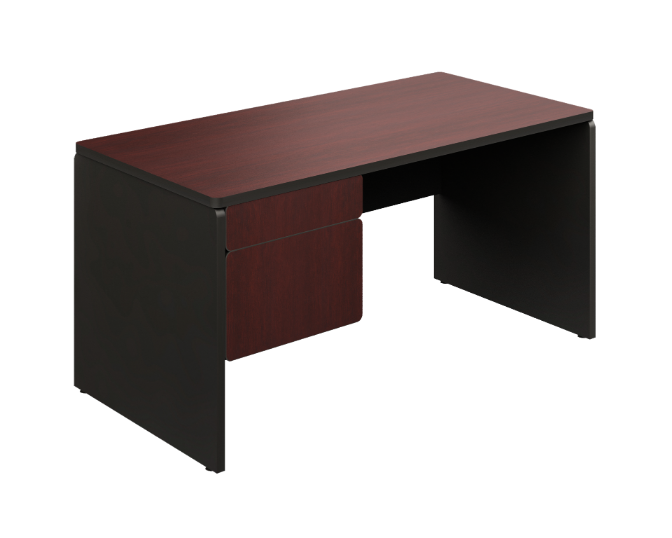 Single pedestal desk 60 x 30 x 30" Spazio