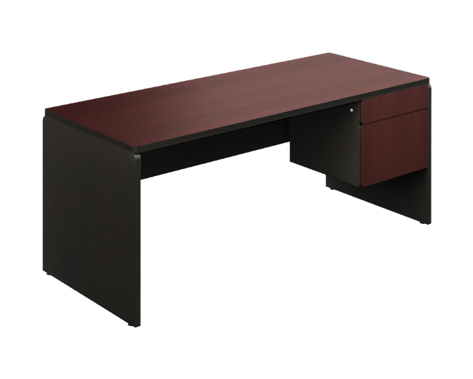 Single pedestal desk 72 x 31 x 30" Spazio
