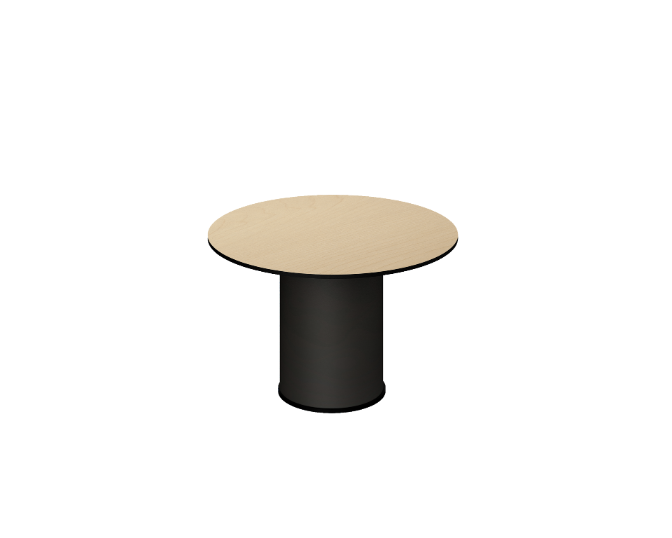 [GAK575120MM3BP04PL00] 48" Round table 20" base 3MM Cyber (Cherry, En Polvo Negro)